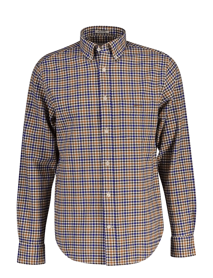 Gant - REG SEERSUCKER CHECK SHIRT - crisp blue - 0