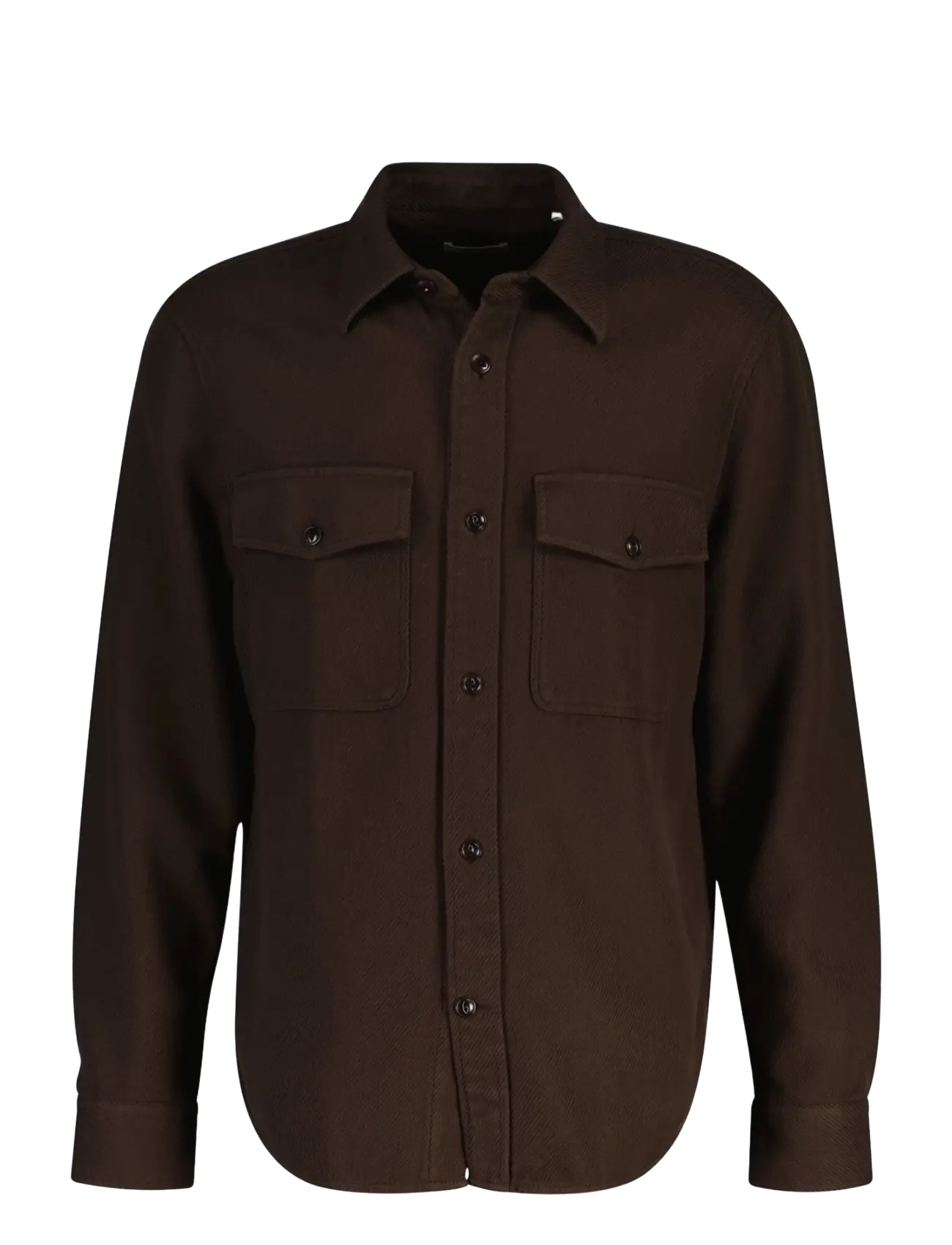 Gant REG TWILL OVERSHIRT - Kleidung - BLACK BROWN / brown