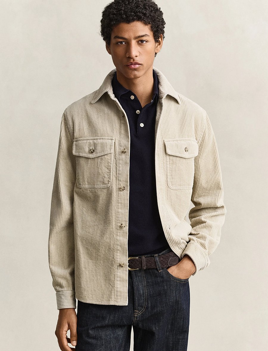 Gant - REG CORDUROY OVERSHIRT - shop efter anledning - clay beige - 0