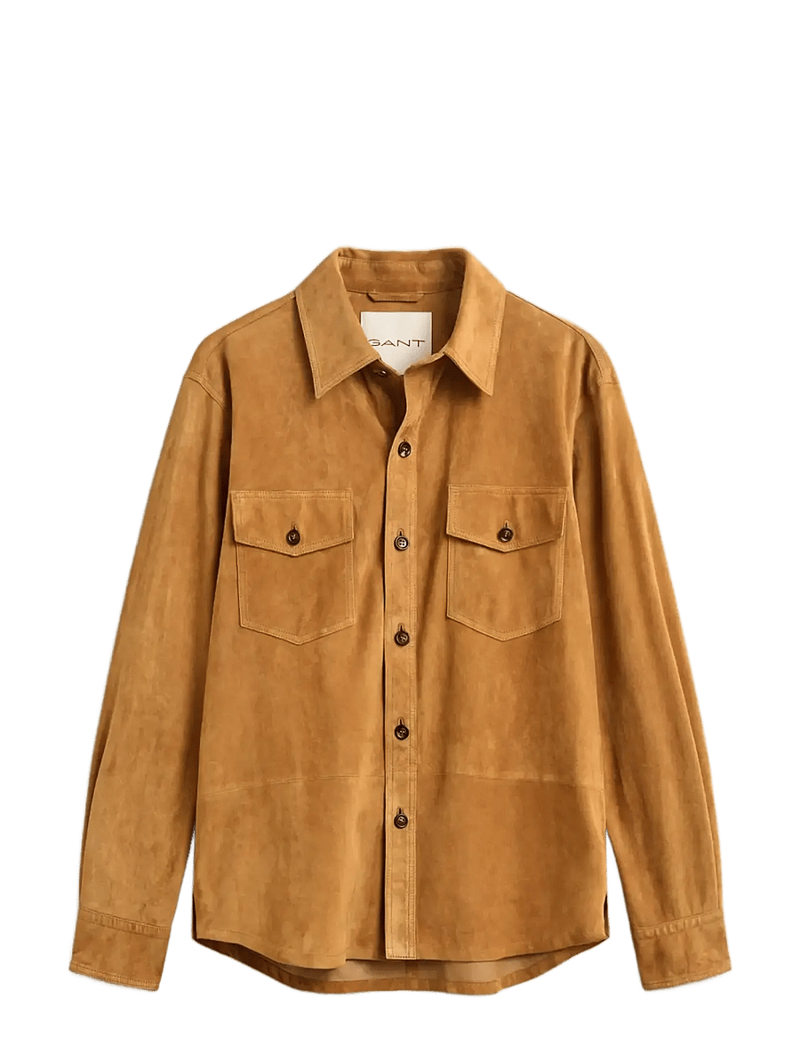 Gant - REL SUEDE OVERSHIRT - sügisjoped - cognac - 1