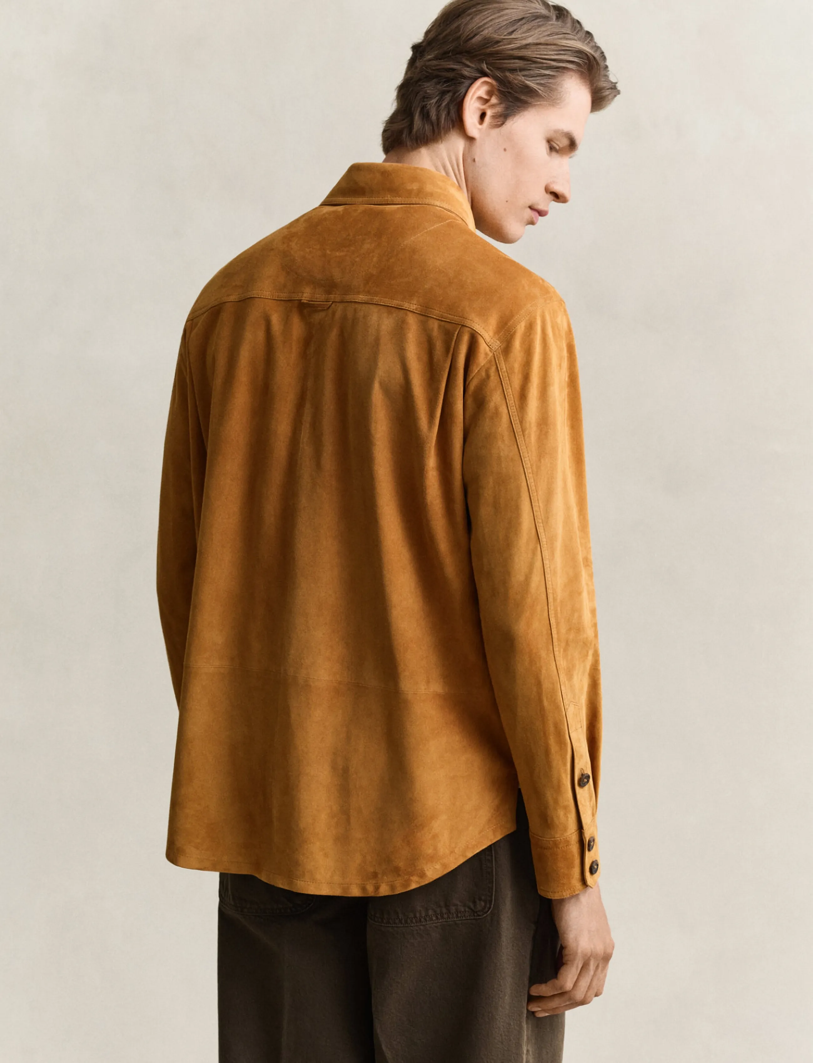 Gant - REL SUEDE OVERSHIRT - cognac - 2