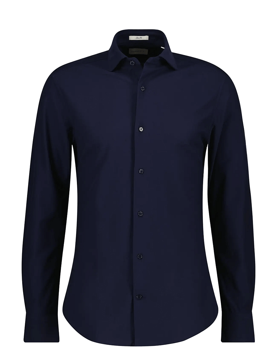 Gant - Slim Tailored Twill Shirt - vabaajasärgid - evening blue - 0