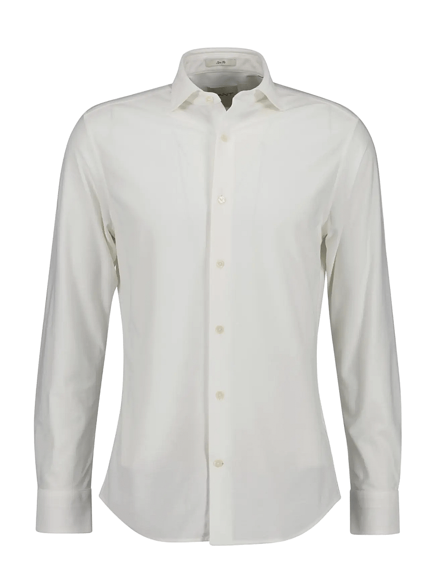 Gant - Slim Tailored Twill Shirt - casual hemden - white - 0