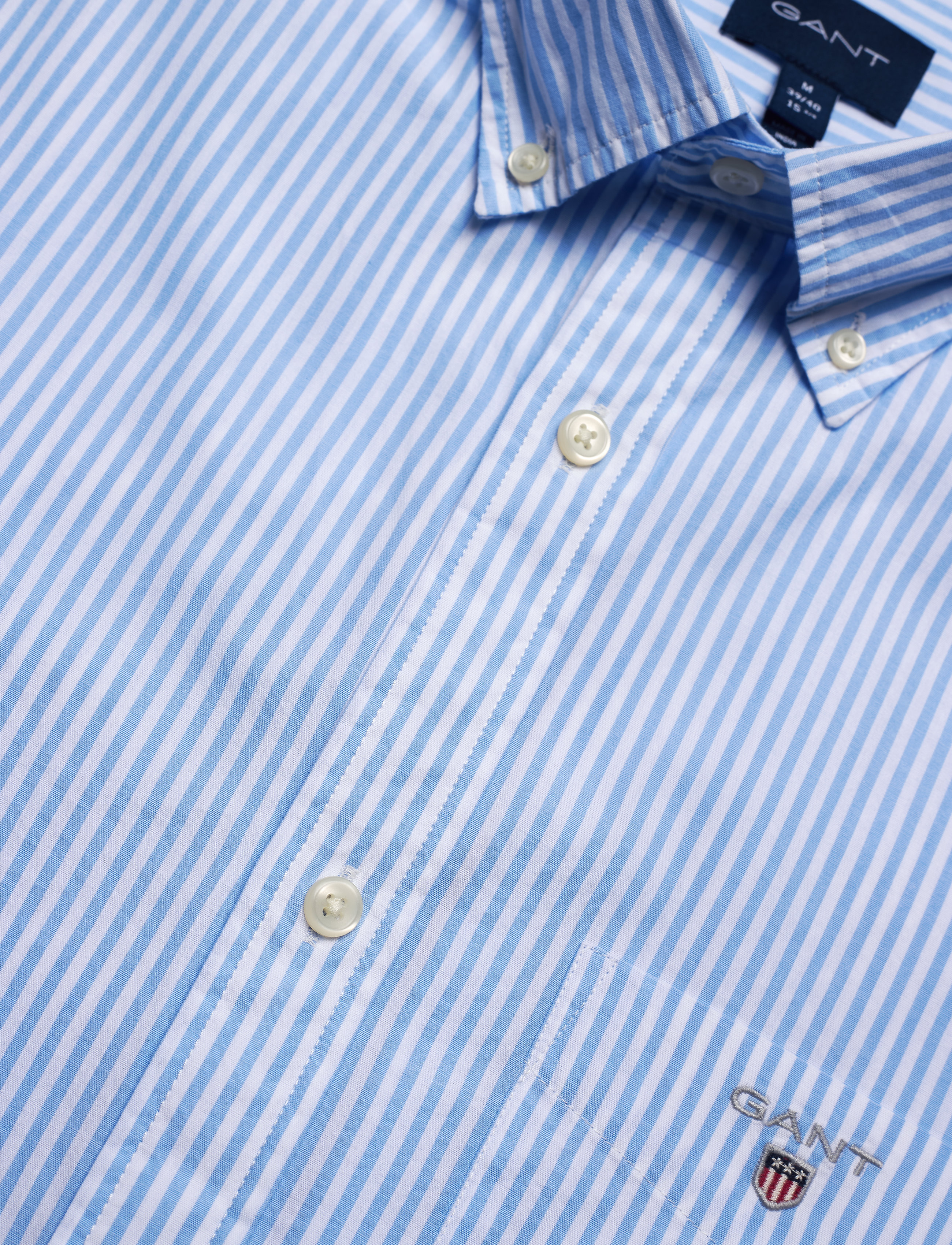 GANT - REG BANKER BROADCLOTH BD - capri blue - 3
