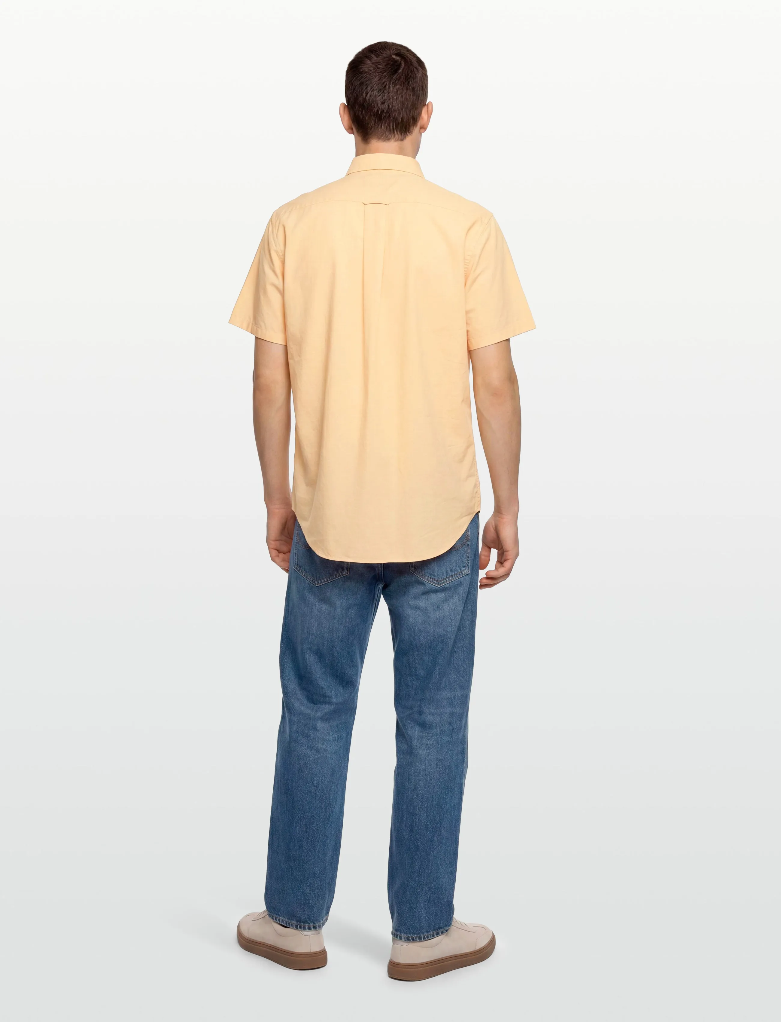 Gant - REG CLASSIC POPLIN SS SHIRT - krótki rękaw - dusty yellow - 4
