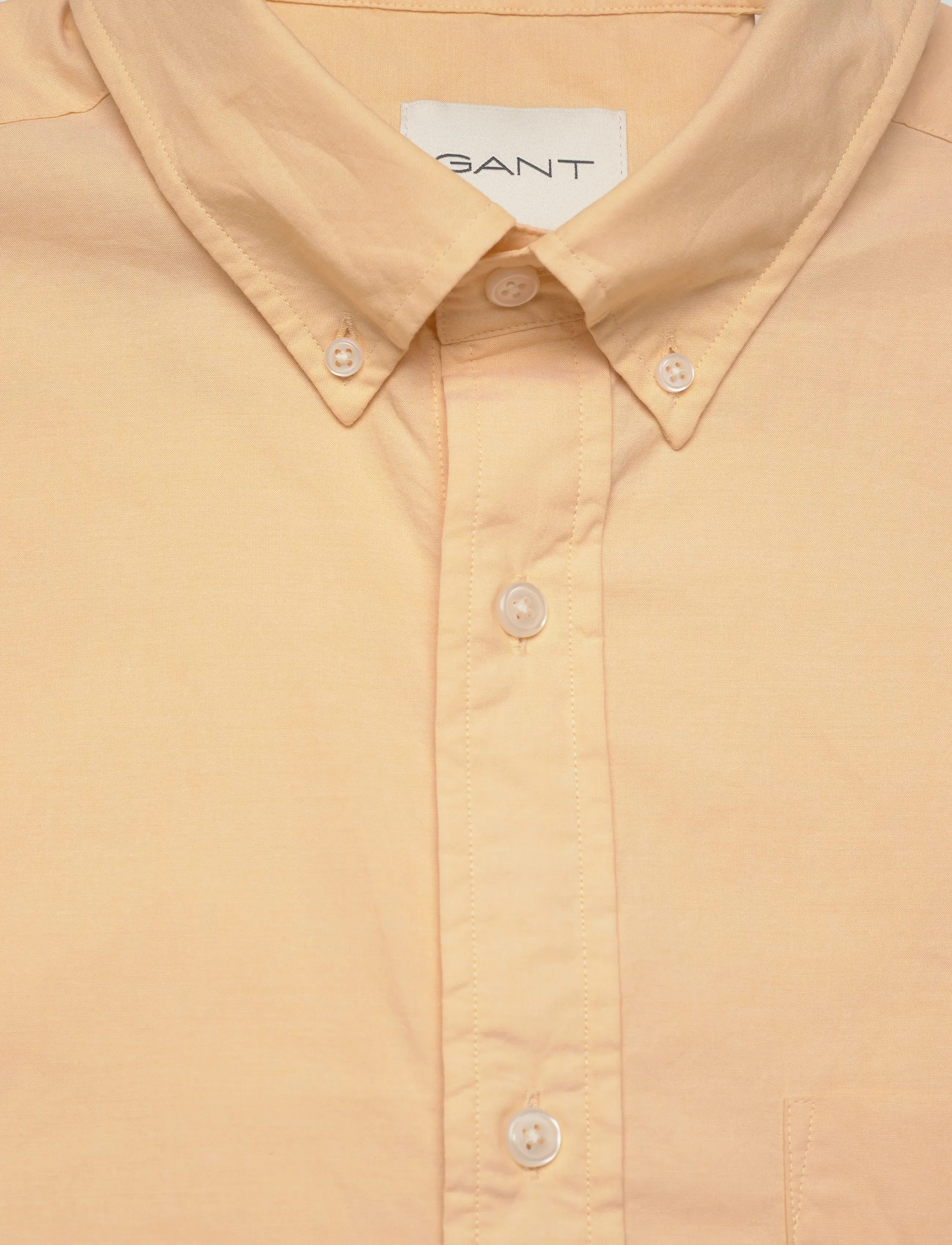 Gant - REG CLASSIC POPLIN SS SHIRT - kurzarmhemden - dusty yellow - 2