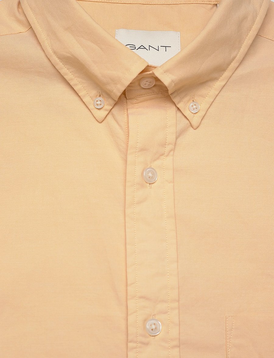 Gant - REG CLASSIC POPLIN SS SHIRT - kurzarmhemden - dusty yellow - 2