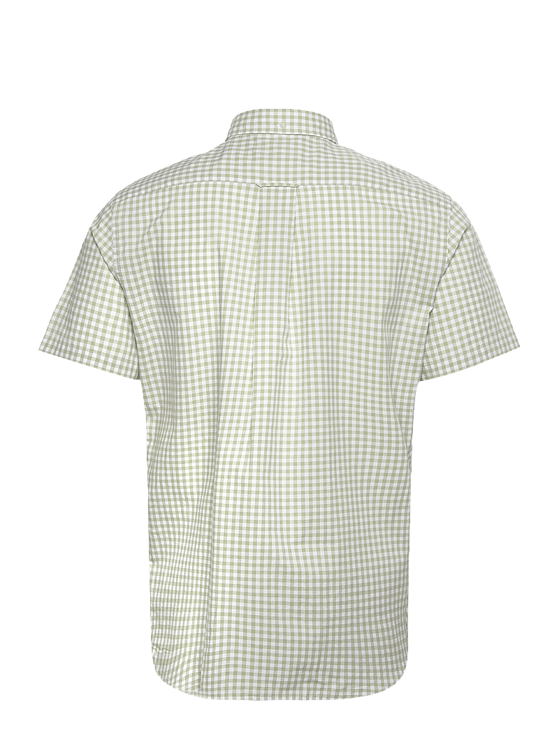 GANT - REG CLASSIC POPLIN GINGH SS SHIRT - tavalised t-särgid - milky matcha - 1