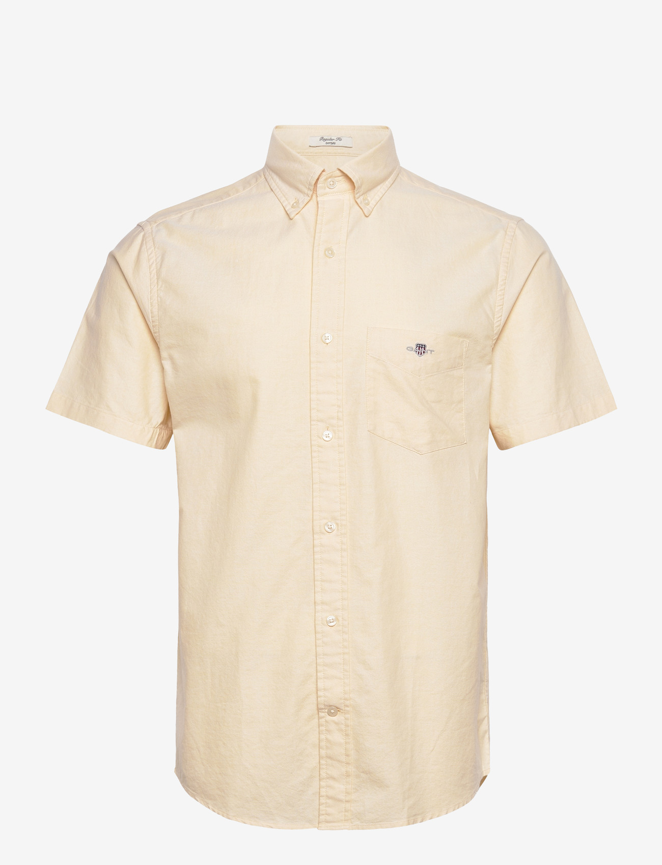 Gant - REG CLASSIC OXFORD SS SHIRT - oxford skjorter - dusty yellow - 0