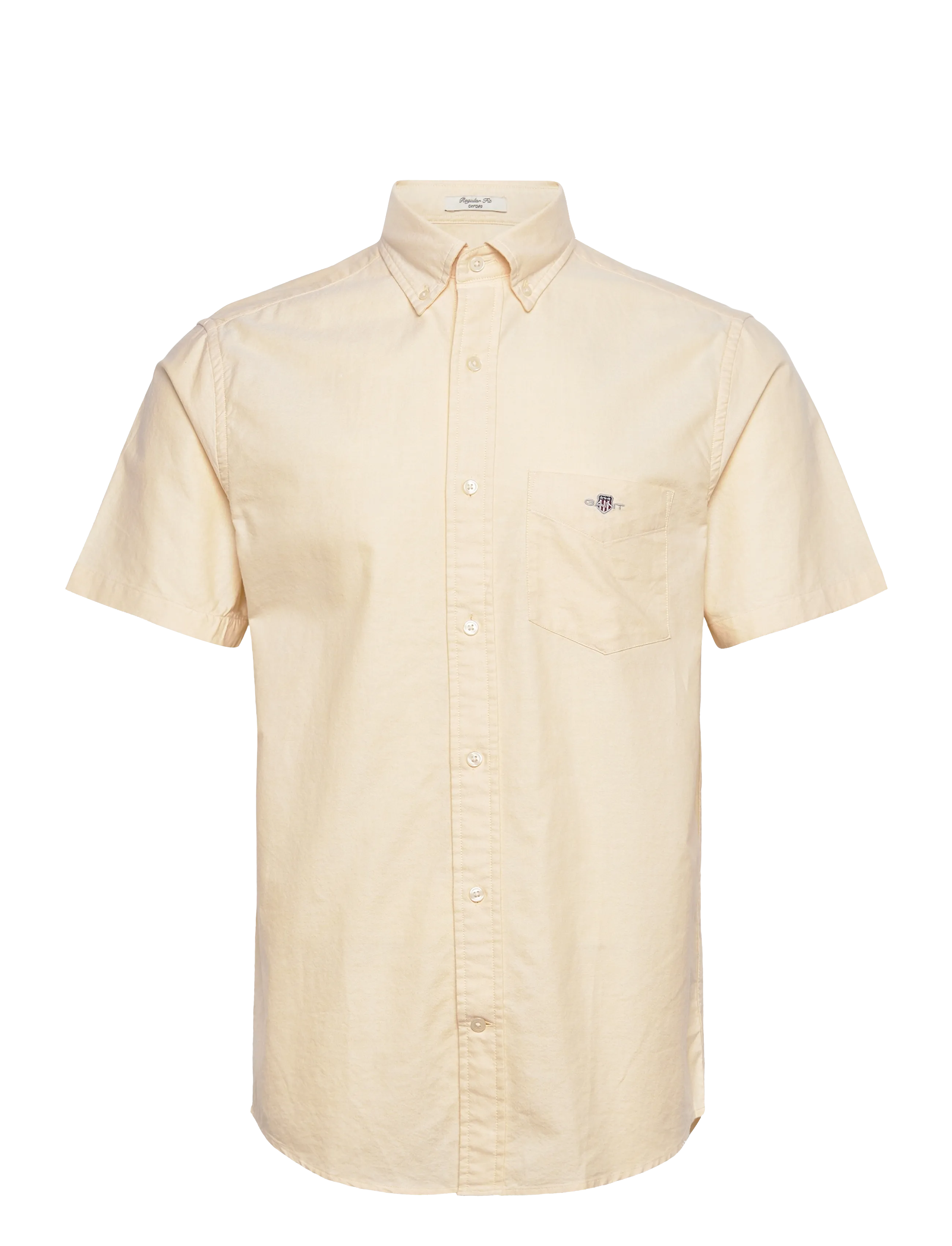 Gant REG CLASSIC OXFORD SS SHIRT - Skjorter - DUSTY YELLOW / cream
