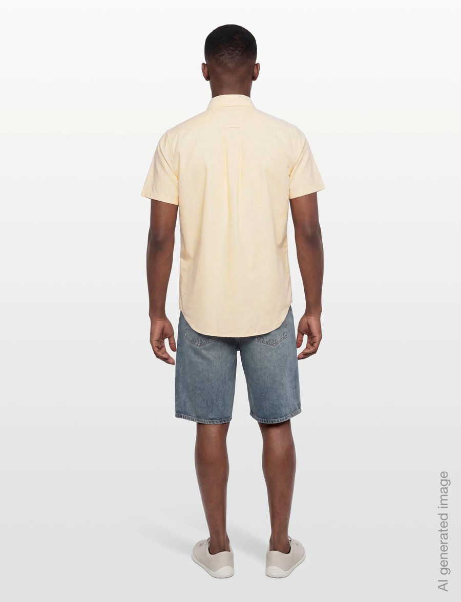 Gant - REG CLASSIC OXFORD SS SHIRT - oxford-hemden - dusty yellow - 4
