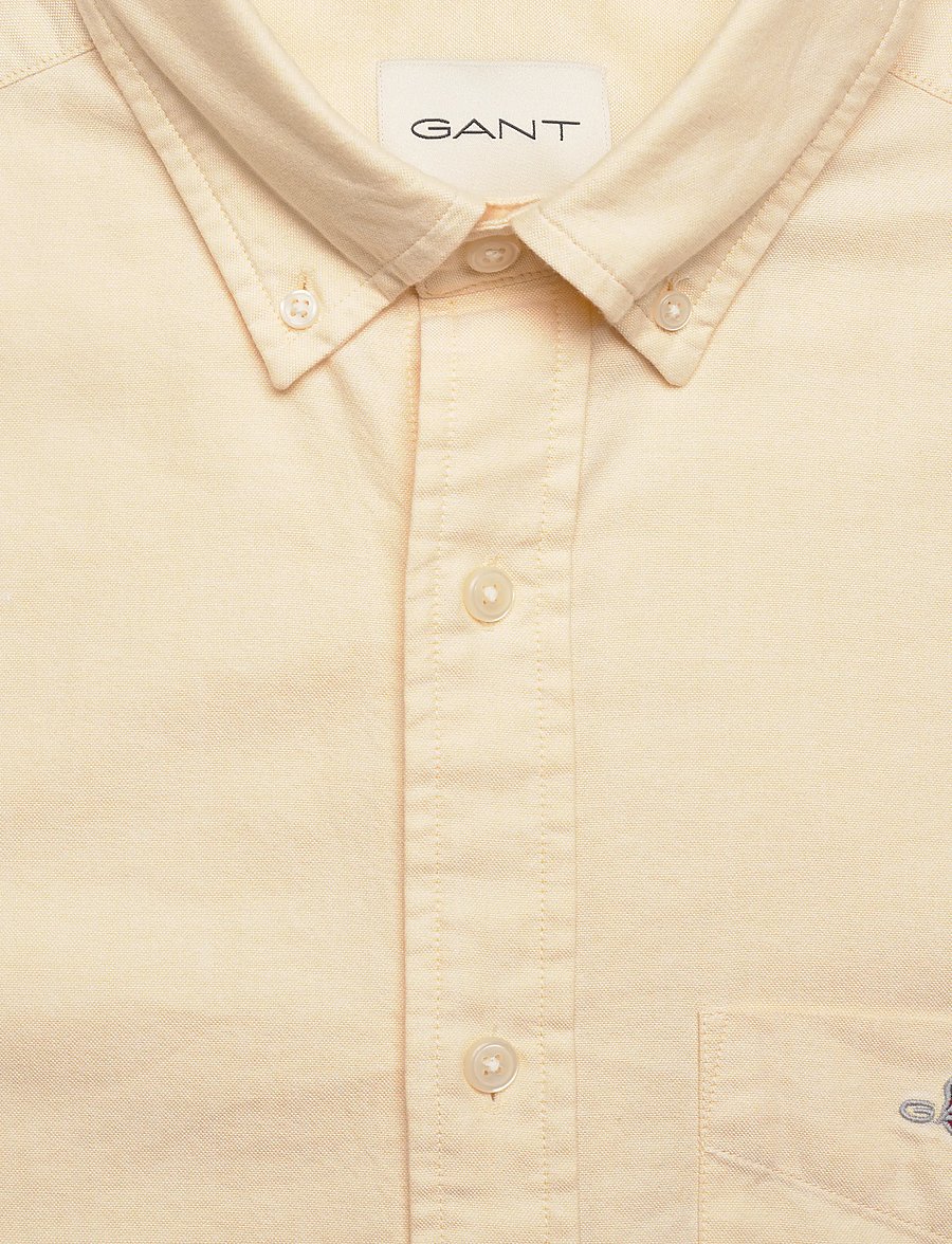 Gant - REG CLASSIC OXFORD SS SHIRT - oxford-hemden - dusty yellow - 5