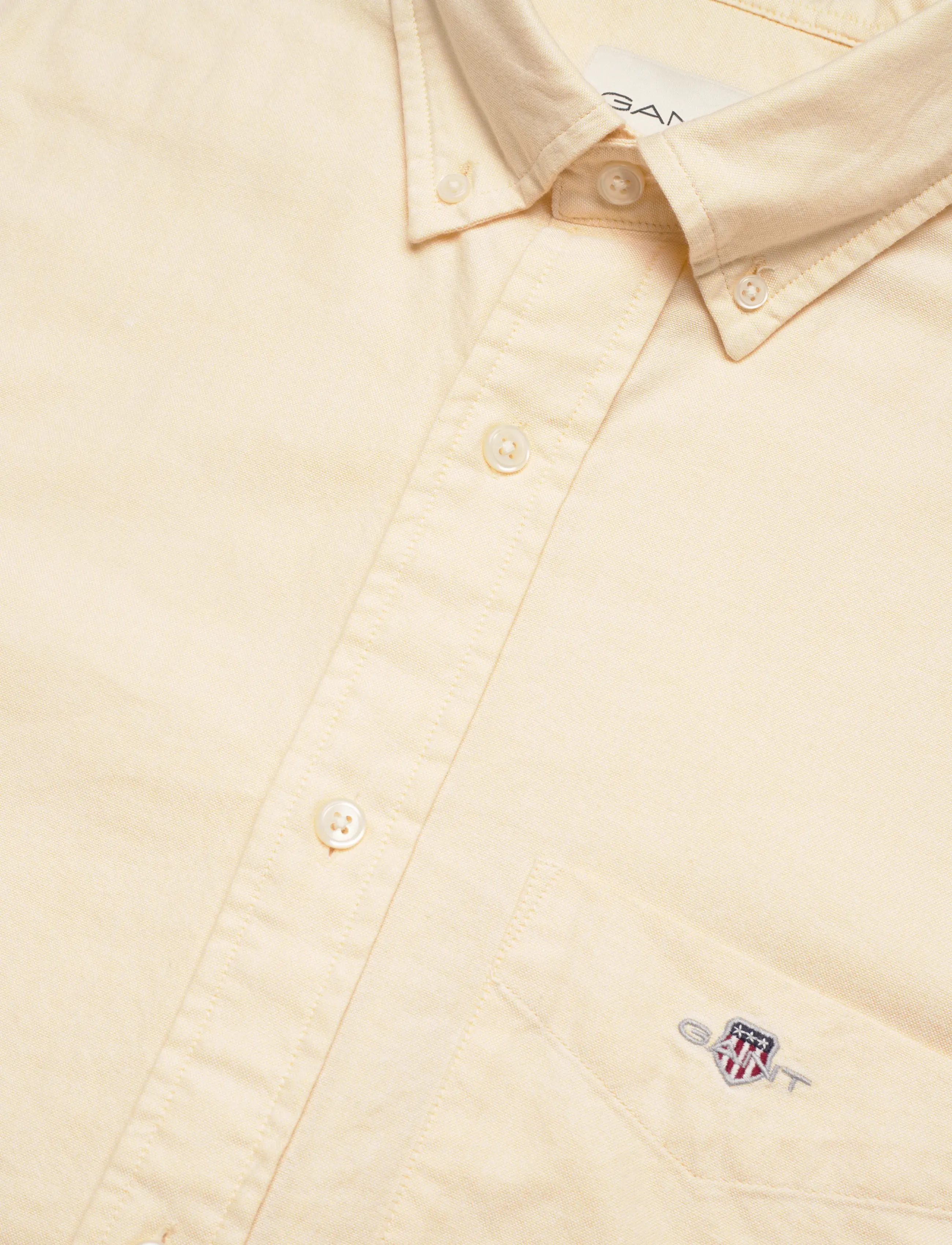 Gant - REG CLASSIC OXFORD SS SHIRT - oxford skjorter - dusty yellow - 3