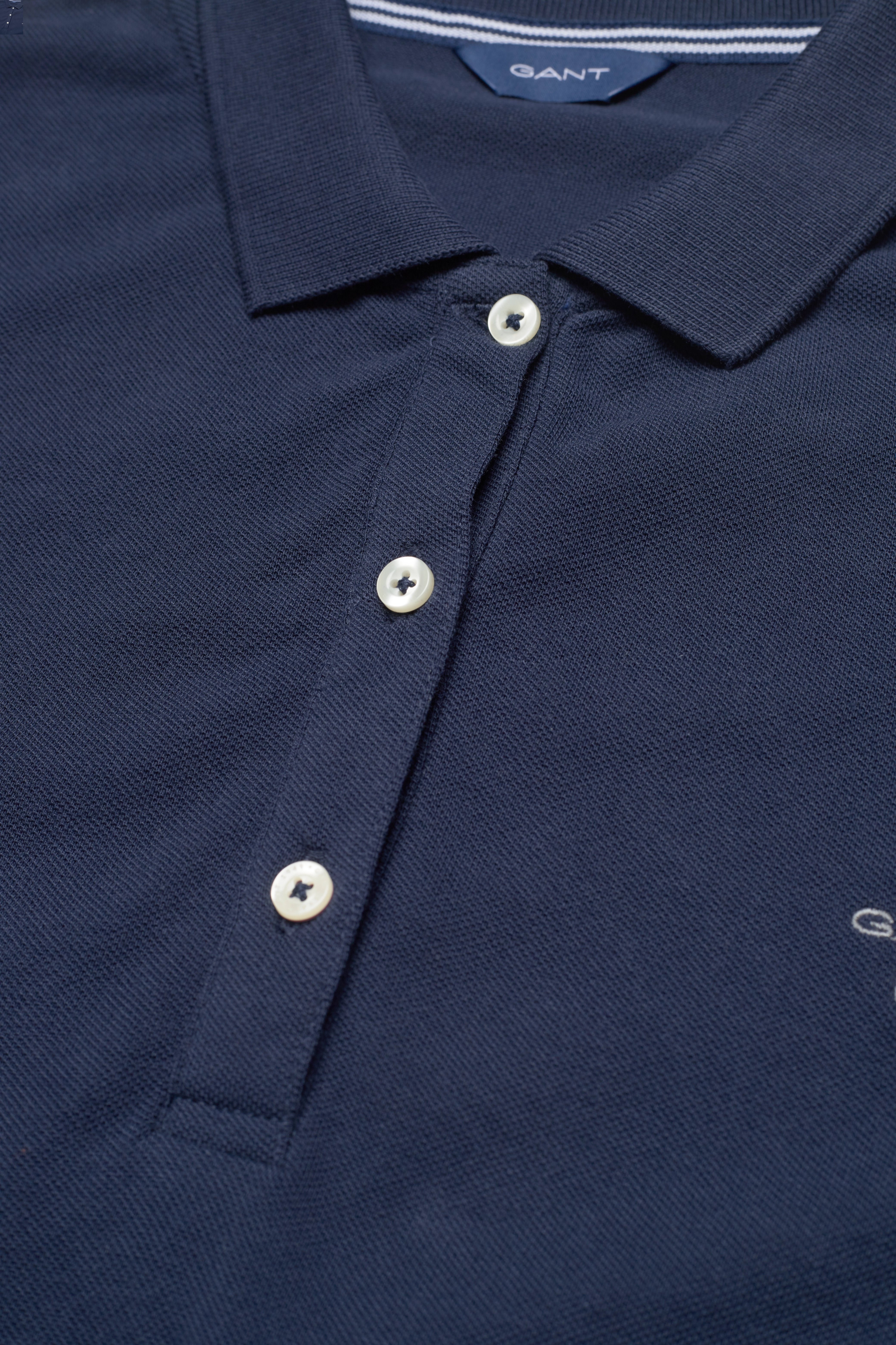 GANT - SOLID SS PIQUE - marine - 3