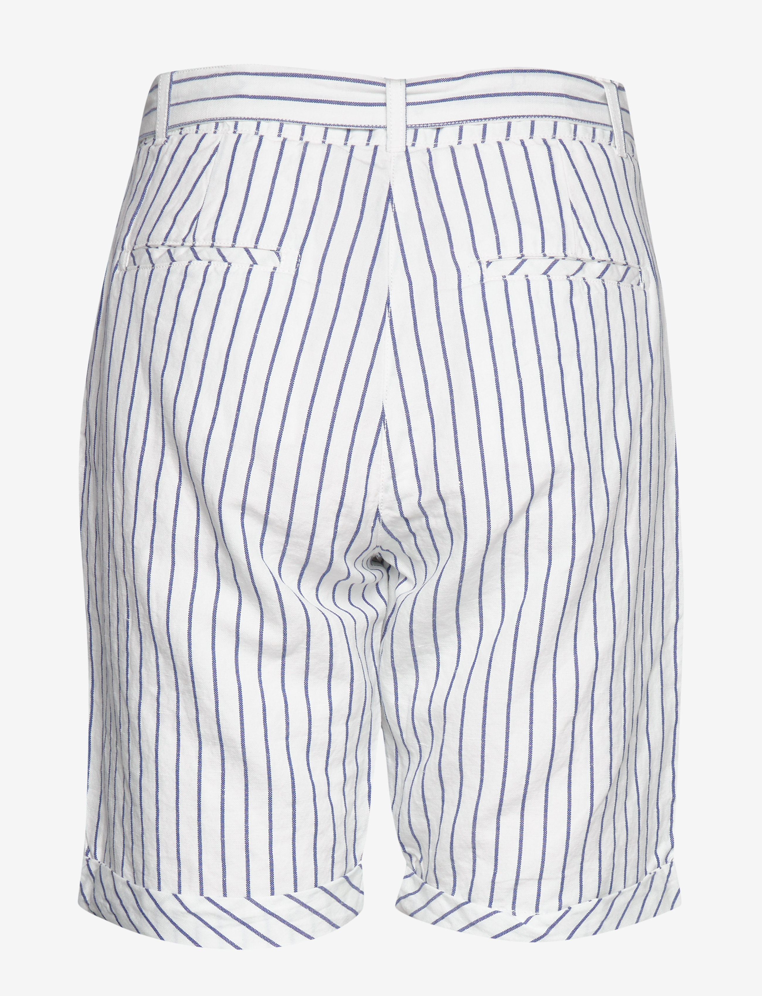 GANT - O2. STRIPED LINEN SHORTS - eggshell - 1