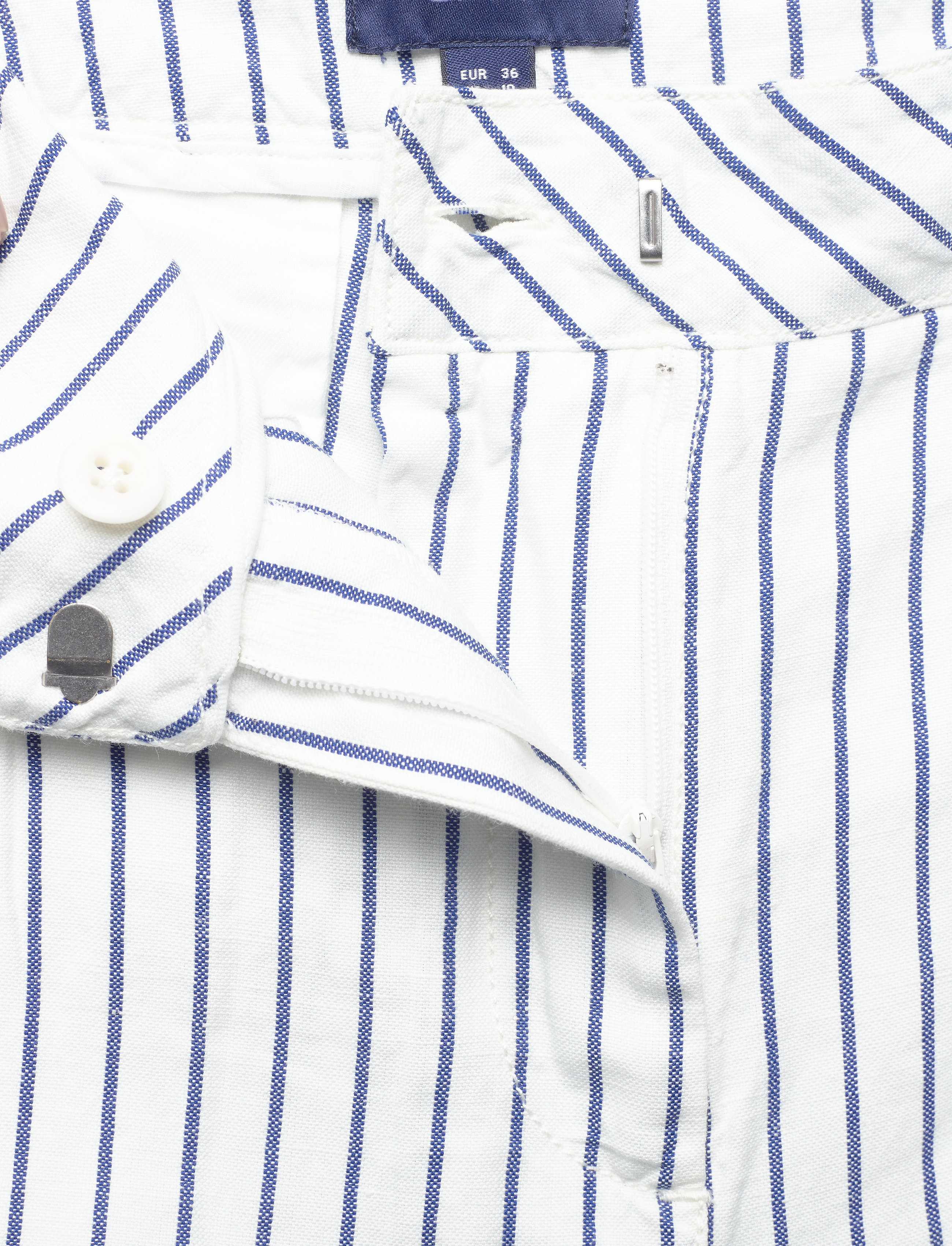 GANT - O2. STRIPED LINEN SHORTS - eggshell - 3