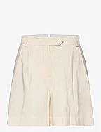 D2. STRETCH LINEN SHORTS - CREAM