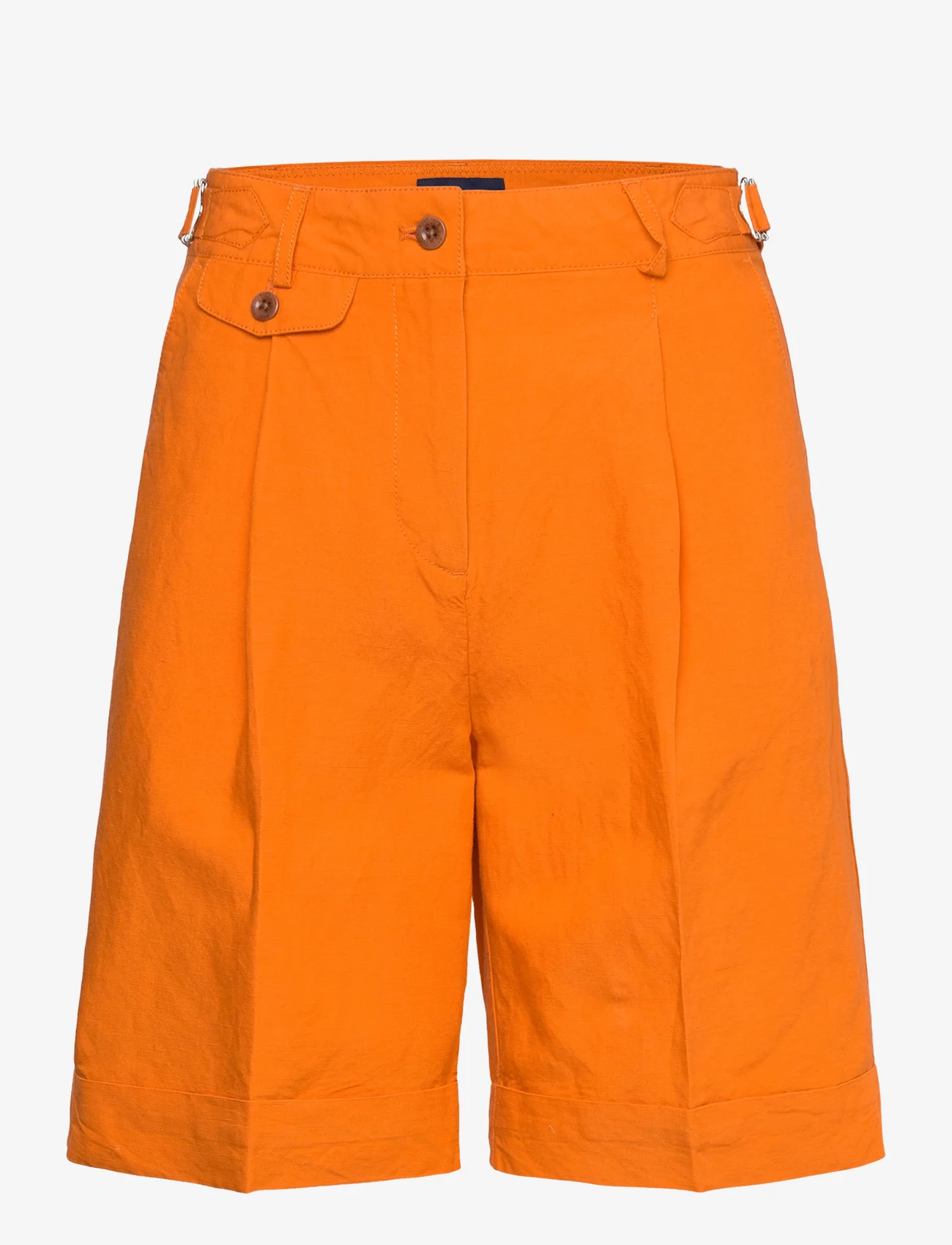 GANT - D2. HW LINEN BLEND LONG SHORTS - „chino“ stiliaus šortai - sweet orange - 0
