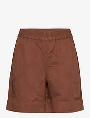 GANT - LINEN VISCOSE PULL-ON SHORTS - casual shorts - mahogany brown - 0
