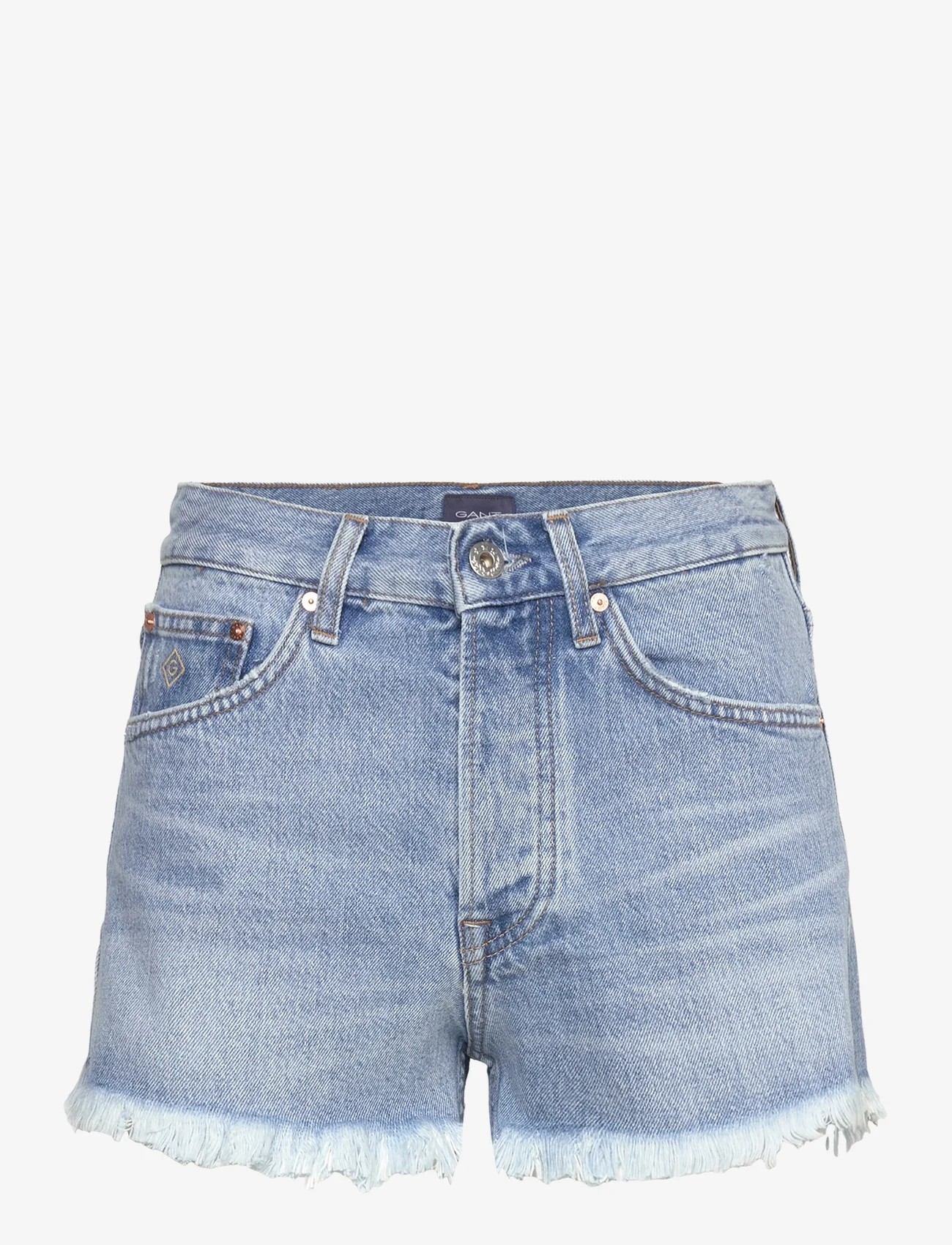 GANT - D1. RAW HEM DENIM SHORTS - korte jeansbroeken - light blue vintage - 0