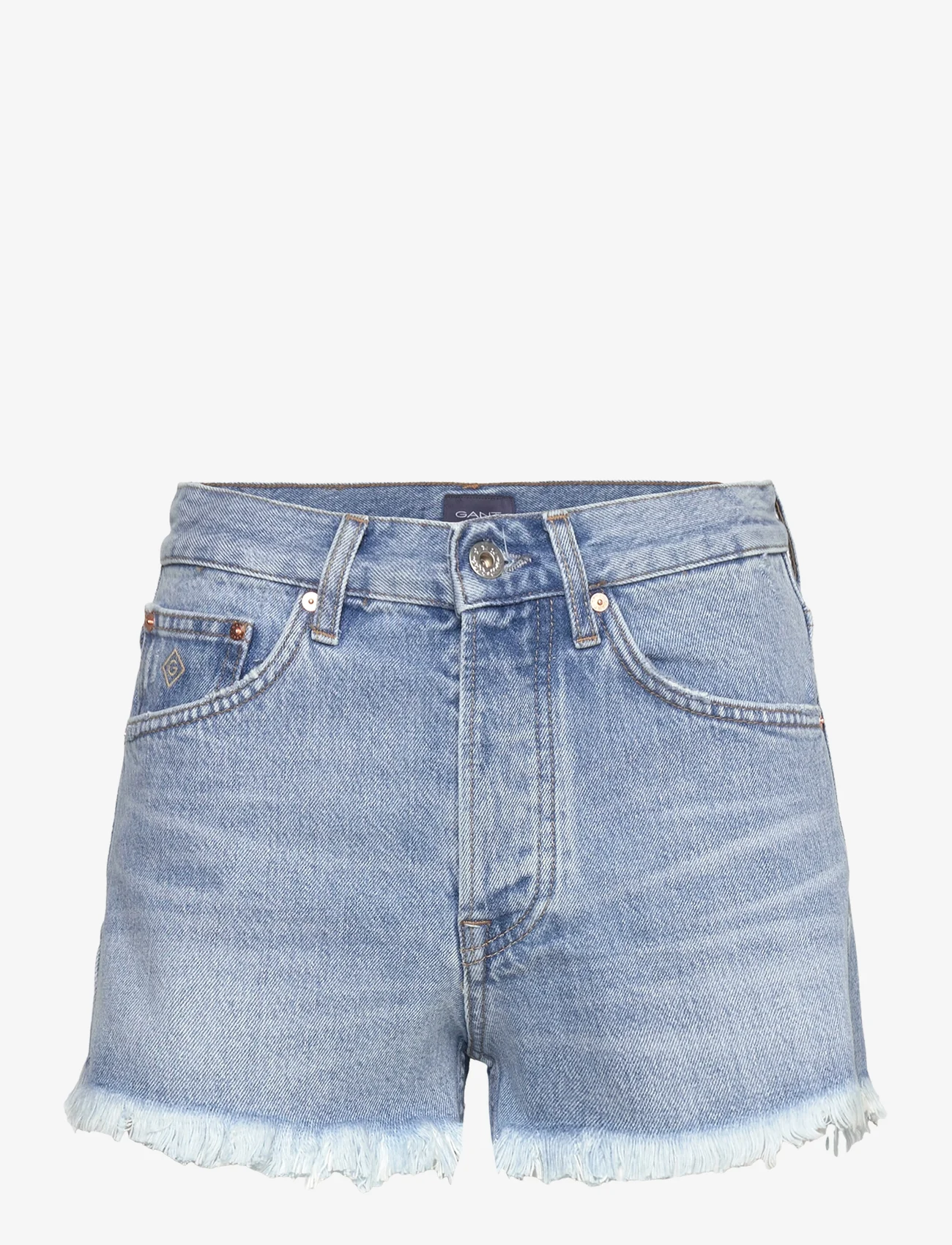 GANT - D1. RAW HEM DENIM SHORTS - lühikesed teksapüksid - light blue vintage - 0