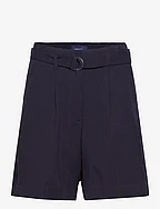 RELAXED BELTED SHORTS - EVENING BLUE