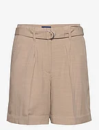 RELAXED BELTED SHORTS - HORN BEIGE