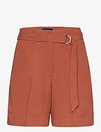 RELAXED BELTED SHORTS - LIGHT COPPER