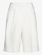 RELAXED PLEATED SHORTS - WHITE