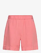 REL LINEN BLEND PULL ON SHORTS - PEACHY PINK