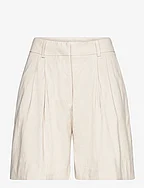 STRETCH LINEN TAILORING SHORTS - SOFT OAT