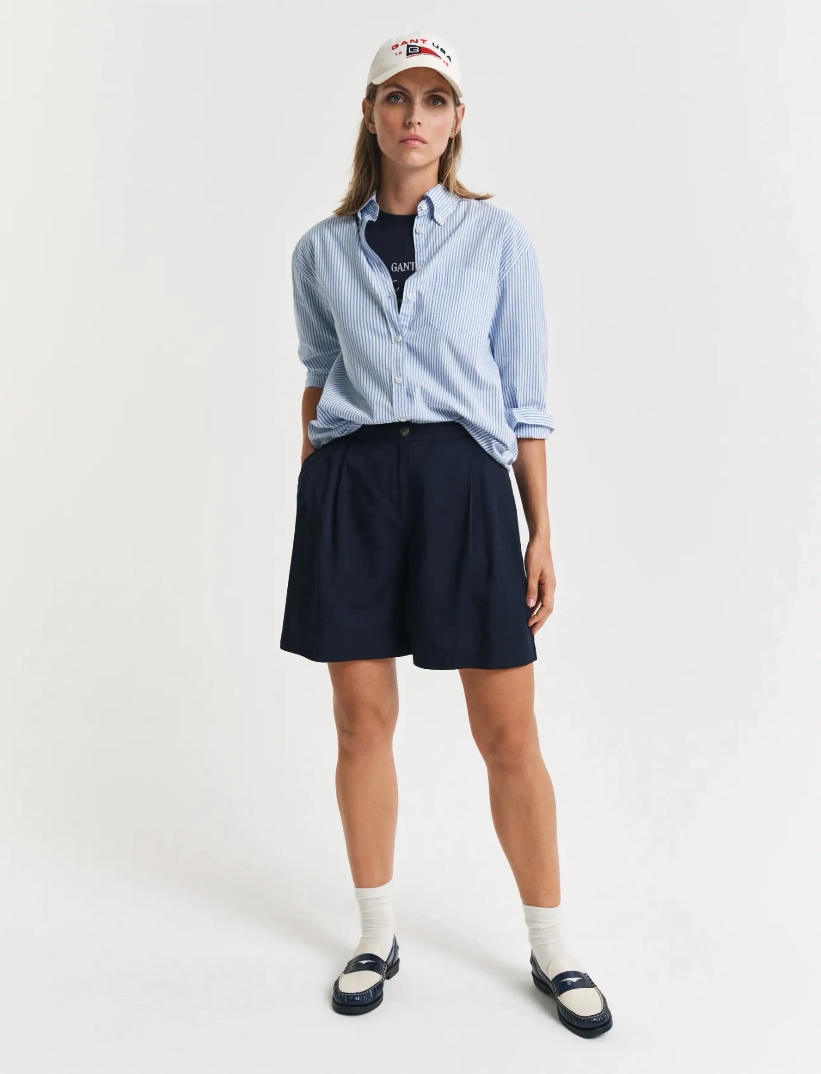 Gant Fluid Shorts, 36, Marineblau - Casual Frauen