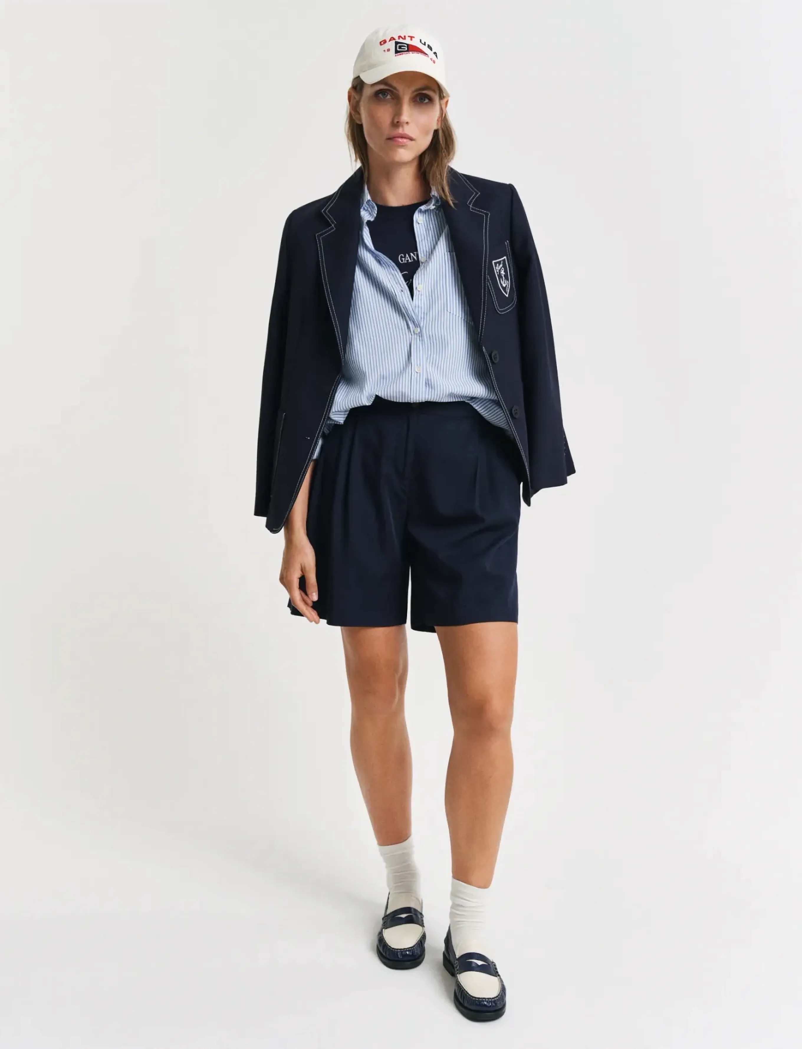 Gant - FLUID SHORTS - freizeitshorts - evening blue - 3