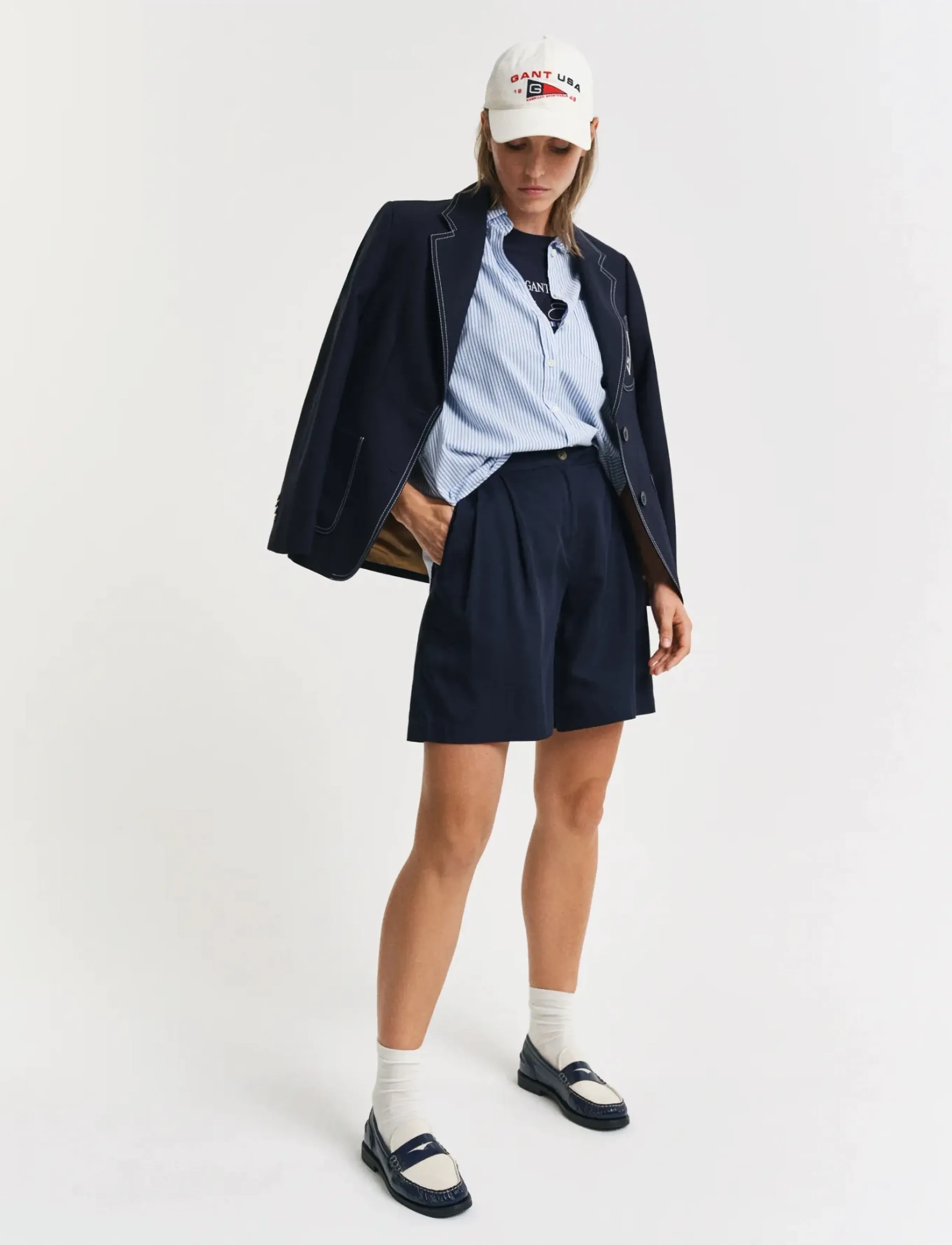 Gant - FLUID SHORTS - freizeitshorts - evening blue - 4