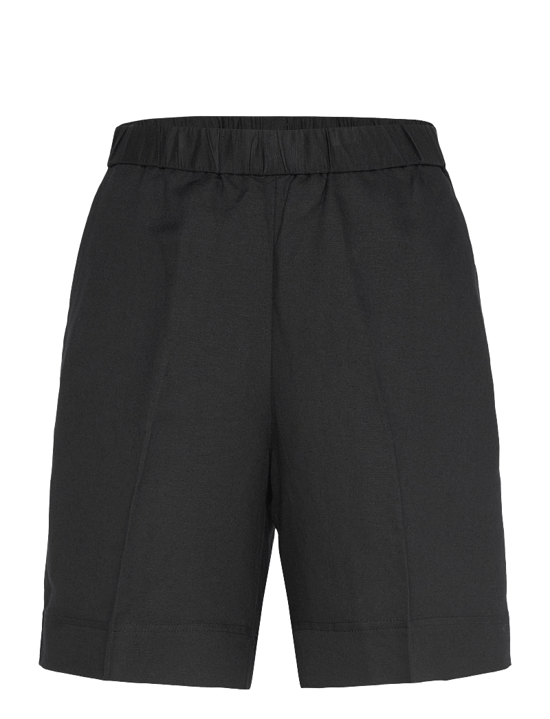 GANT - REL LINEN BLEND PULL ON SHORTS - leinen-shorts - black - 1