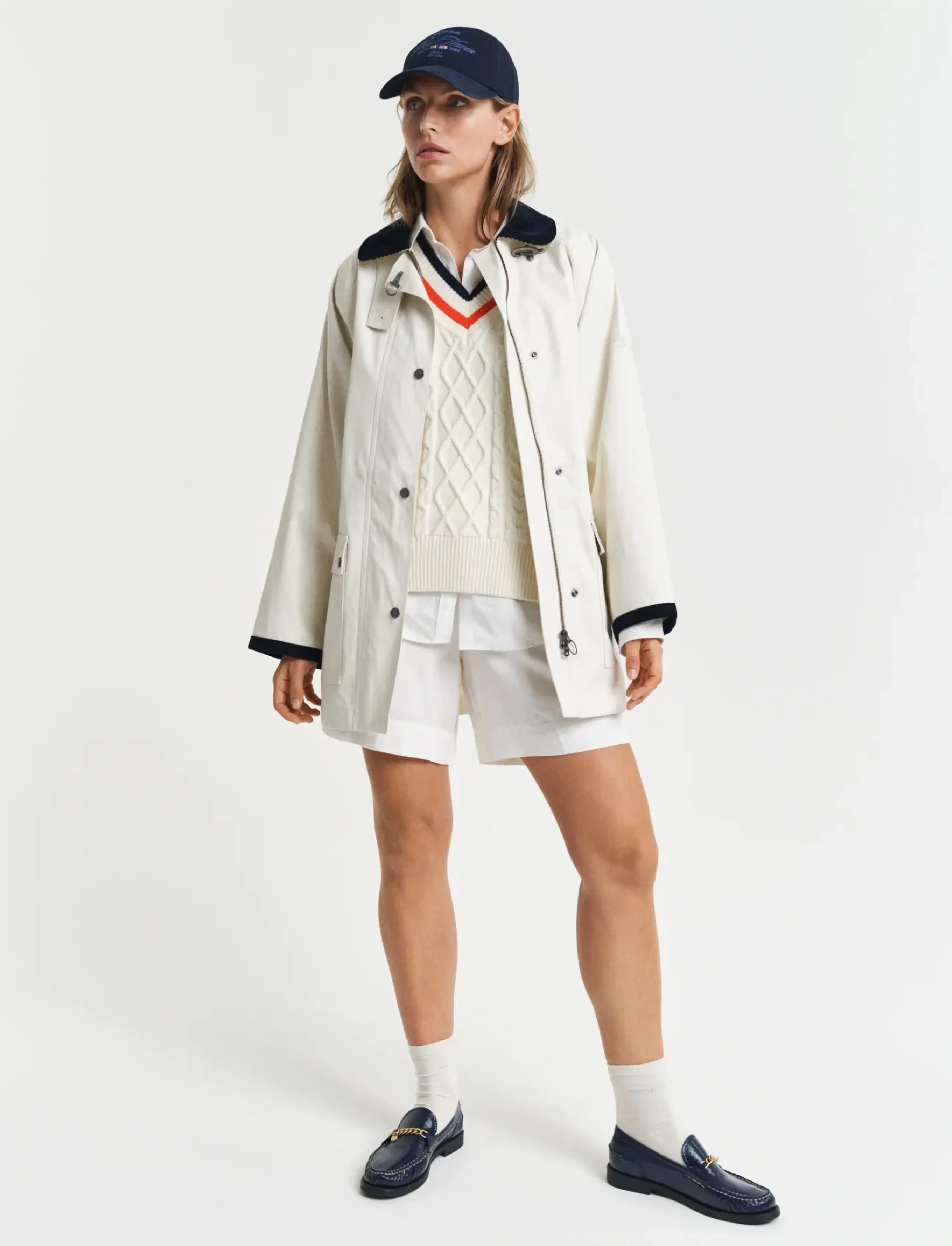 Gant - REL LINEN BLEND PULL ON SHORTS - hörstuttbuxur - eggshell - 5