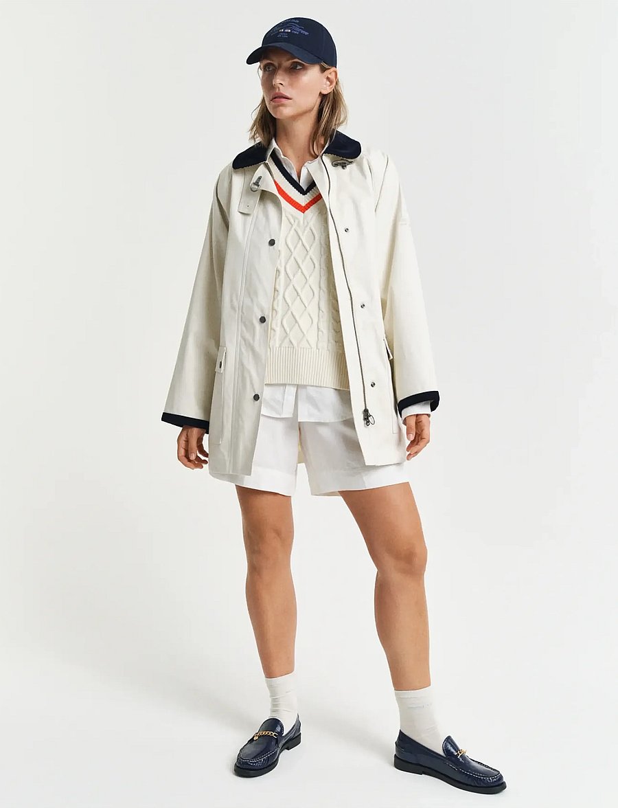 Gant - REL LINEN BLEND PULL ON SHORTS - lina šorti - eggshell - 5