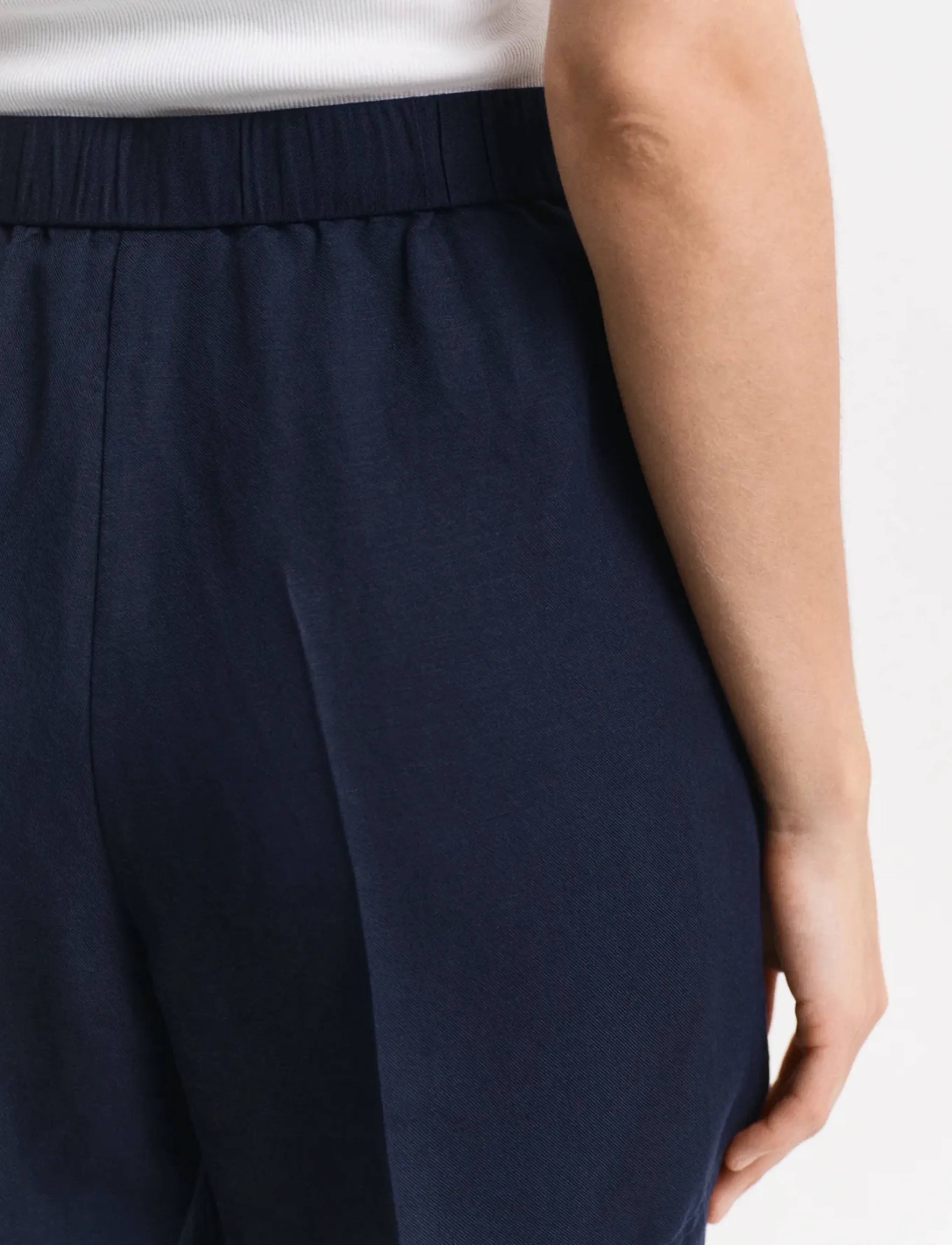 Gant - REL LINEN BLEND PULL ON SHORTS - linneshorts - evening blue - 3