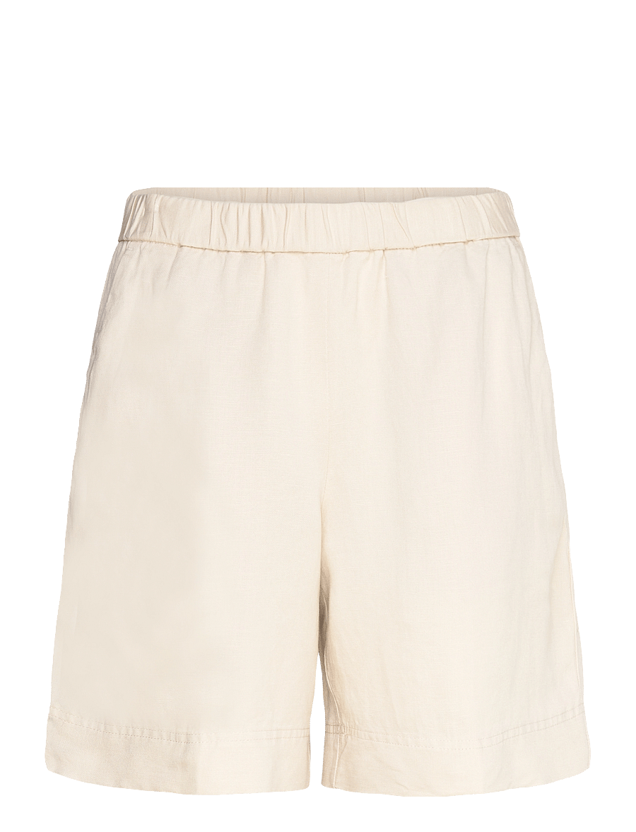 Gant - REL LINEN BLEND PULL ON SHORTS - leinen-shorts - putty - 1