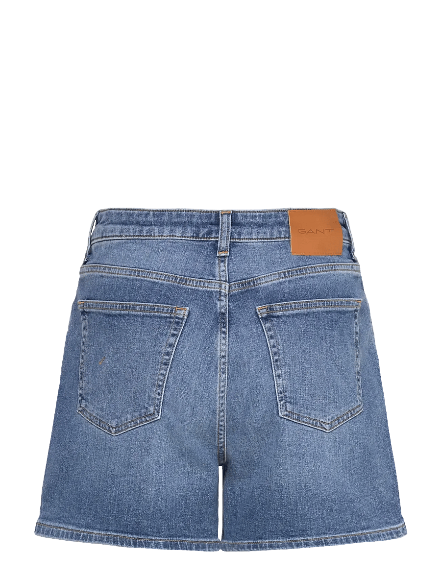 Gant - REG DENIM SHORTS - lühikesed teksapüksid - mid blue broken in - 2