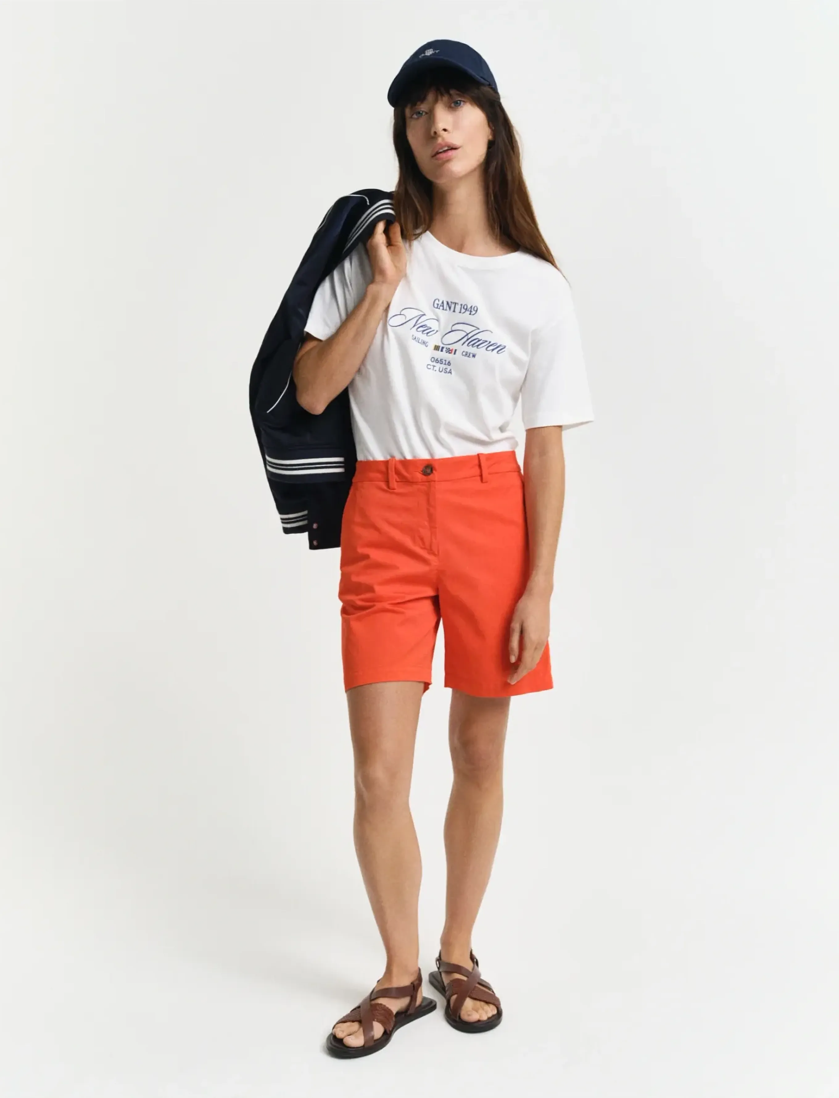 Gant Chino Shorts, 40, Orange, Shorts > Chino-Shorts, Dame