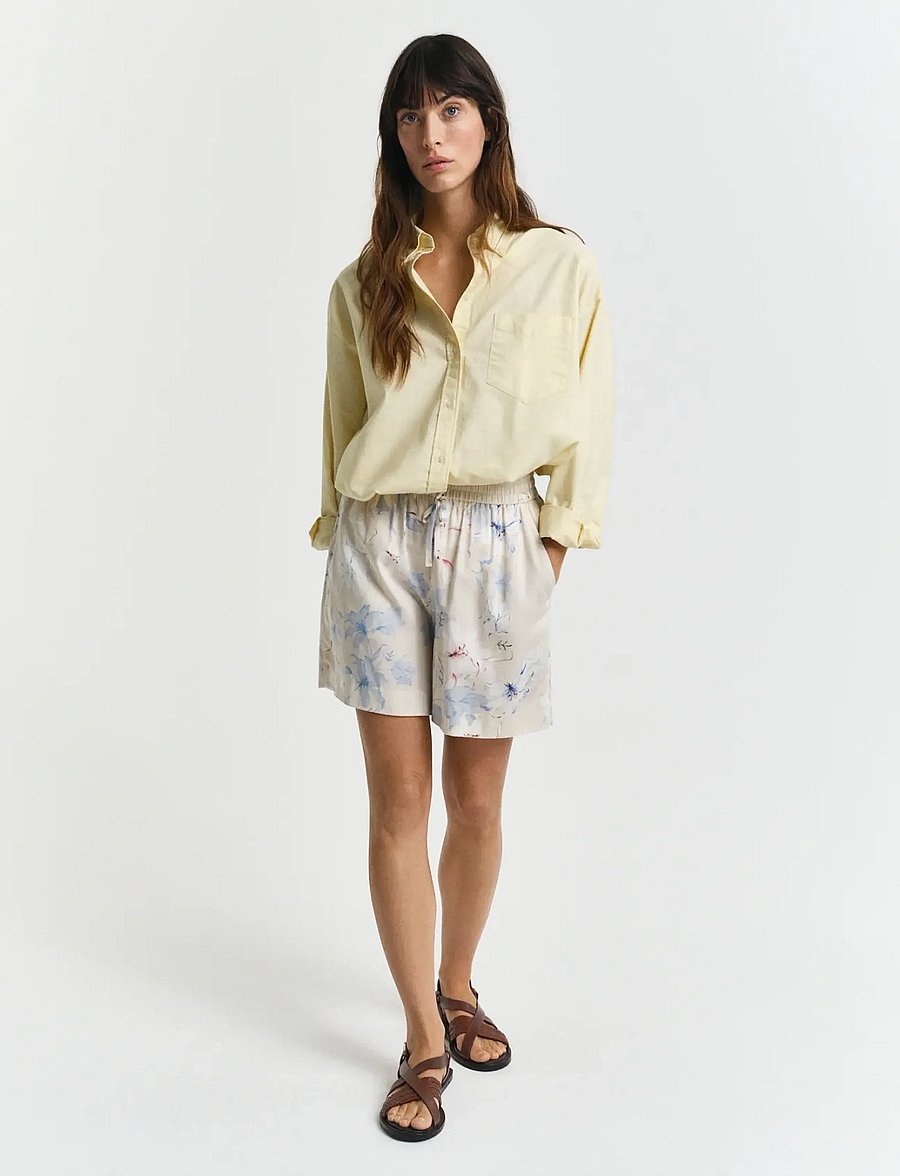 Gant - REL FLORAL PRINT SHORTS - casual shorts - putty - 0