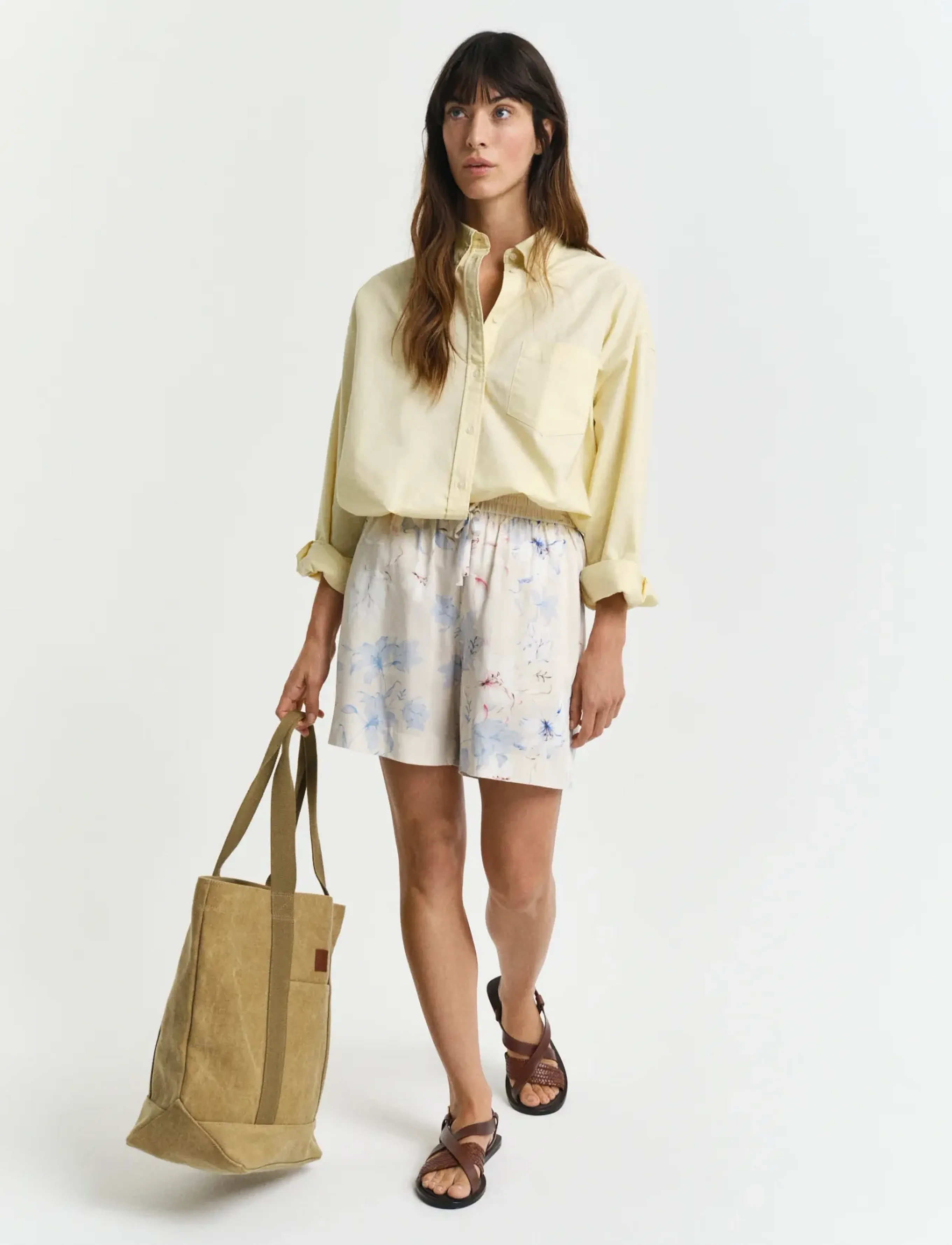 Gant - REL FLORAL PRINT SHORTS - casual shorts - putty - 4