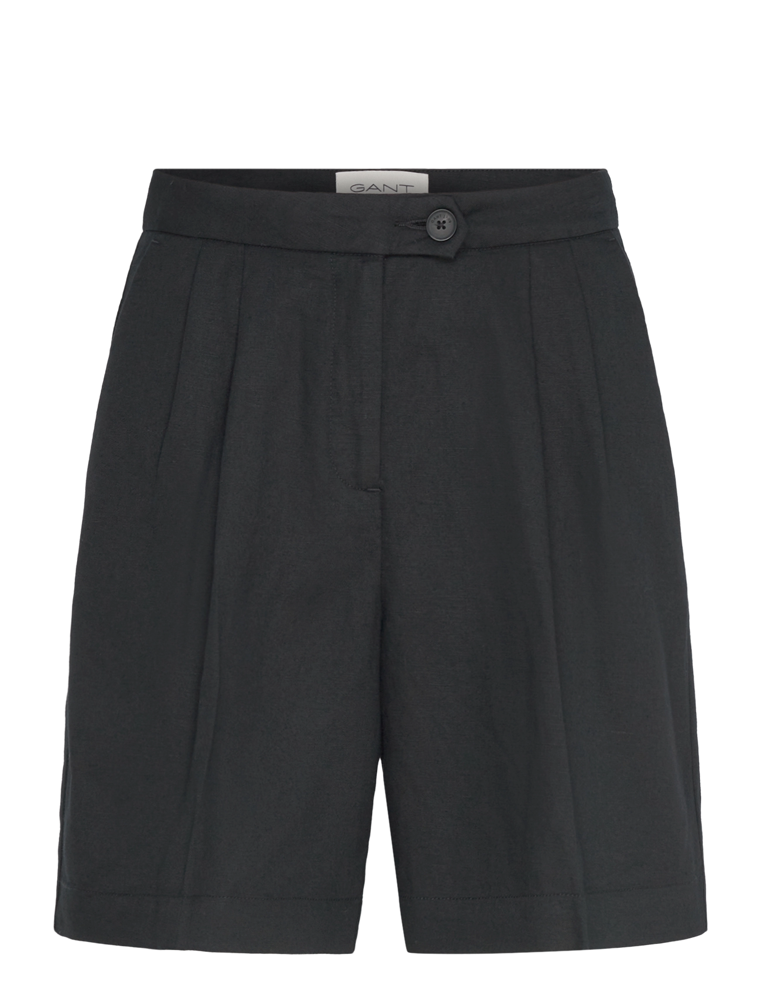Gant Tailored Linen Shorts, 44, Black, Shorts > Chino-Shorts, Dame