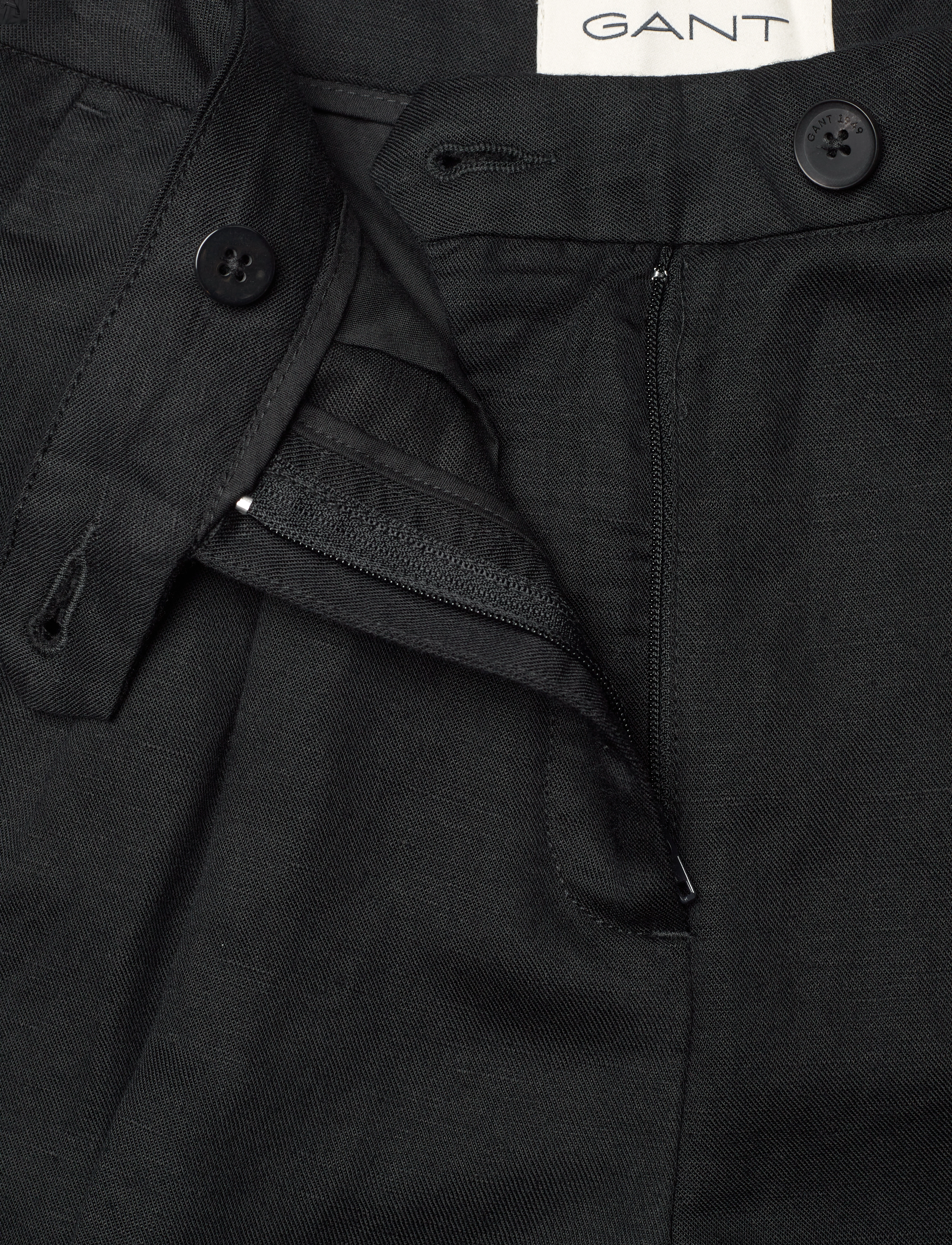 Gant - TAILORED LINEN SHORTS - linased lühikesed püksid - black - 3