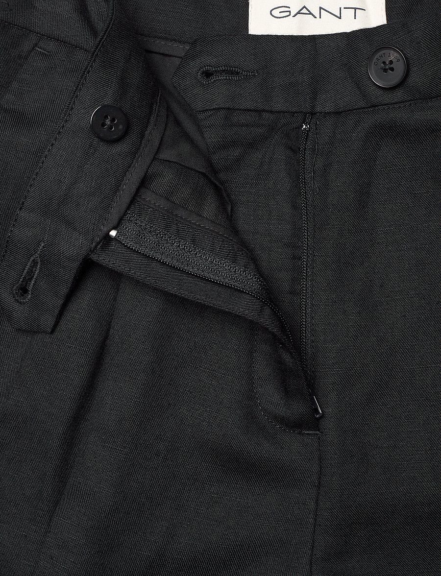 Gant - TAILORED LINEN SHORTS - hørshorts - black - 3