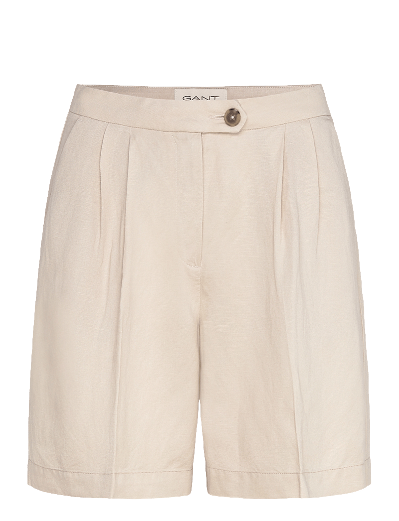 GANT - TAILORED LINEN SHORTS - leinen-shorts - putty - 0