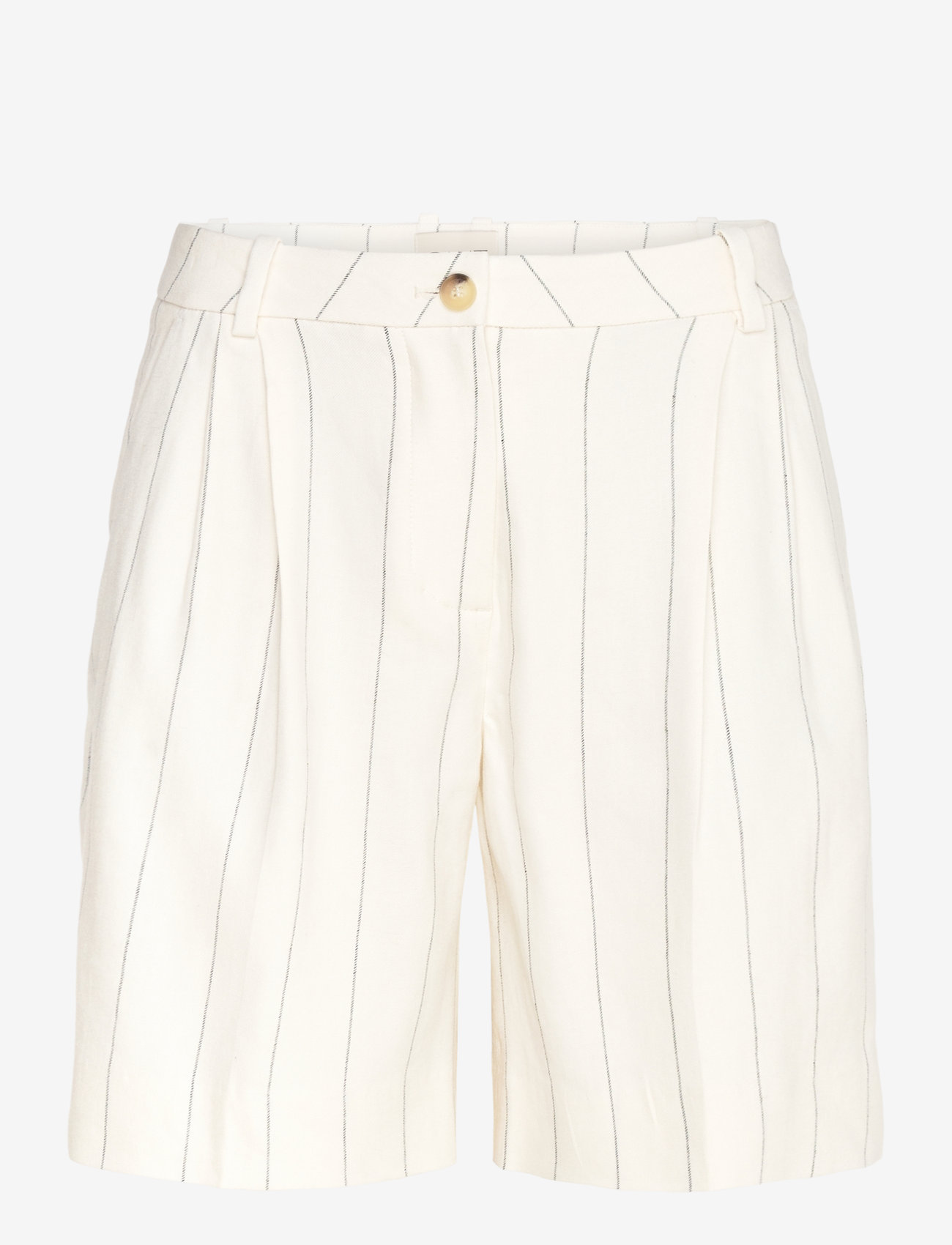 GANT - PINSTRIPE LINEN SHORTS - hørshorts - eggshell - 0