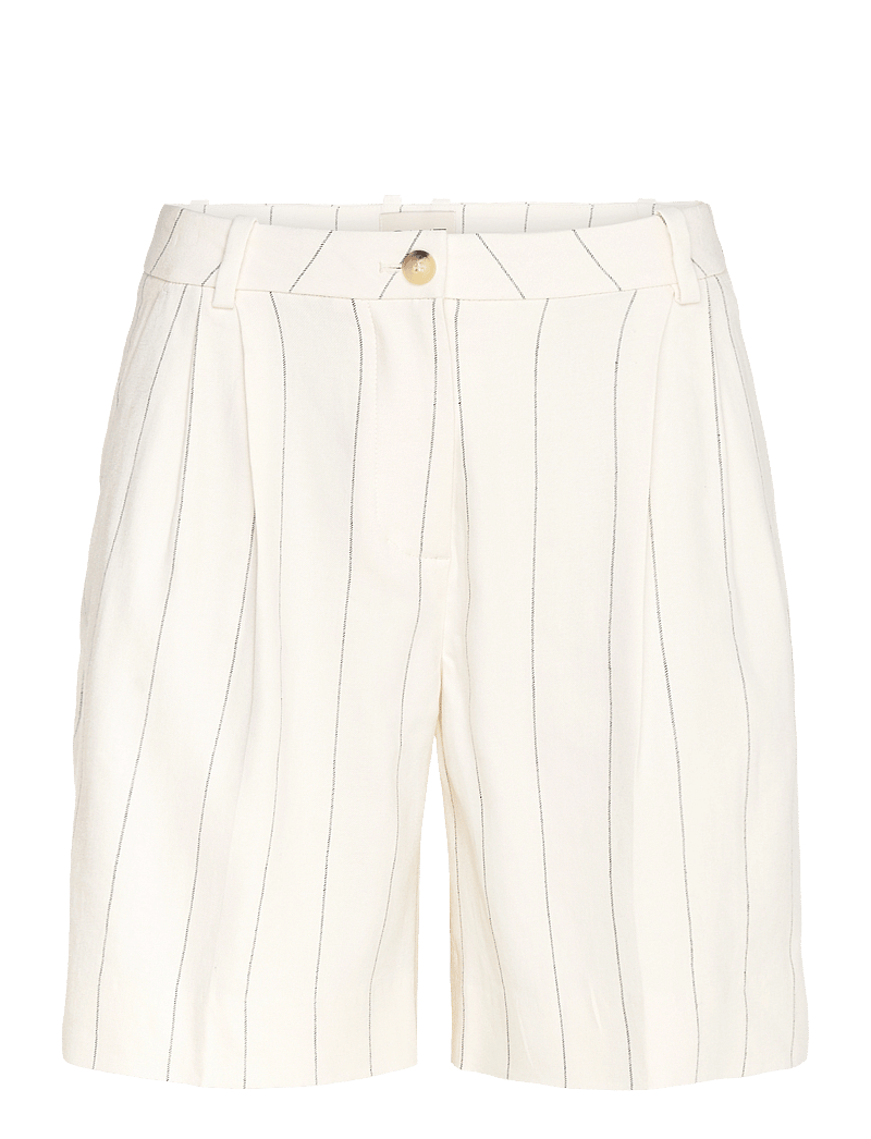 GANT - PINSTRIPE LINEN SHORTS - hørshorts - eggshell - 0