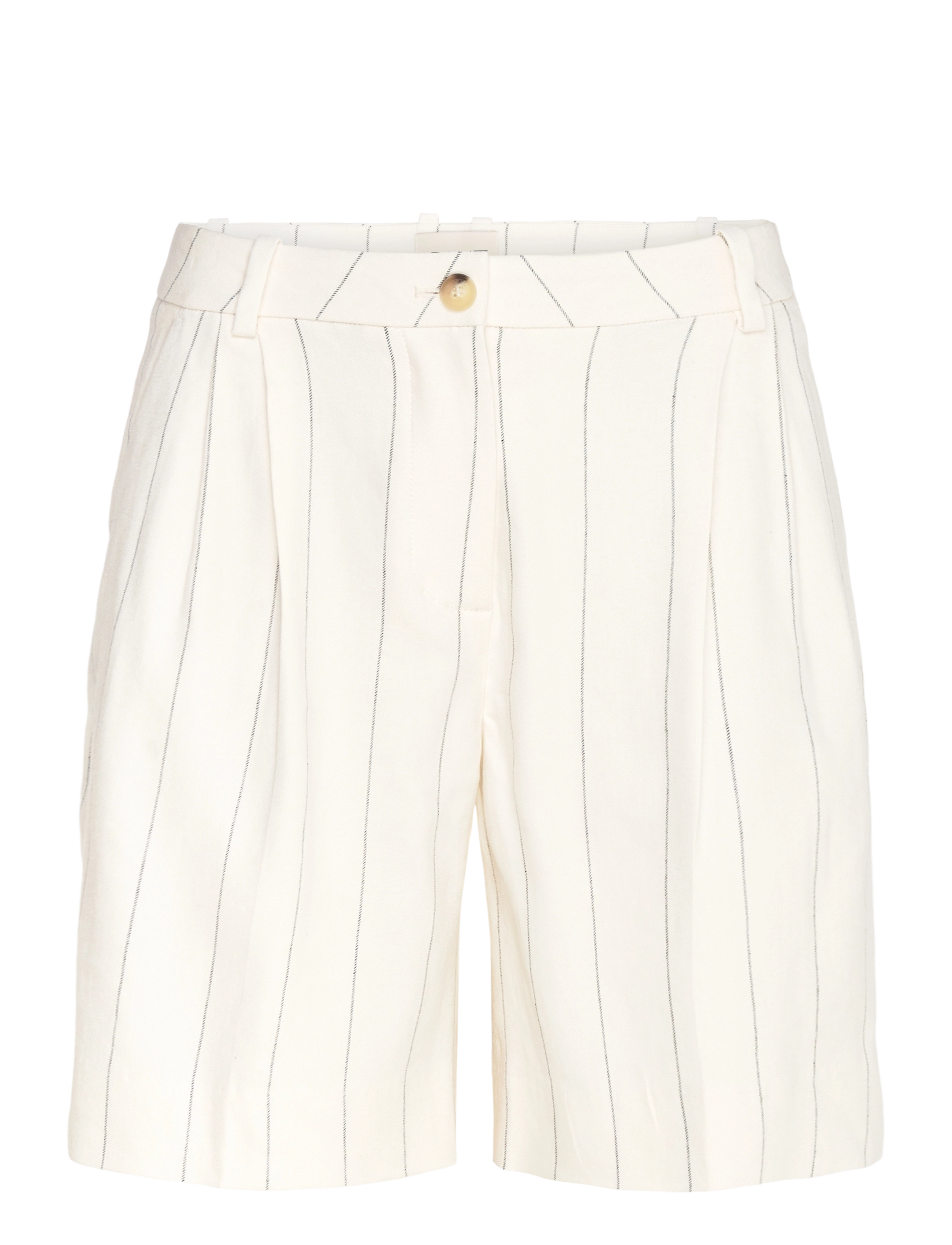Gant PINSTRIPE LINEN SHORTS - Shorts - EGGSHELL / white